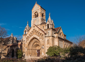 The Chapel of Jak in Vajdahunyad Castle is a functioning Catholic chuch, located in Budapest