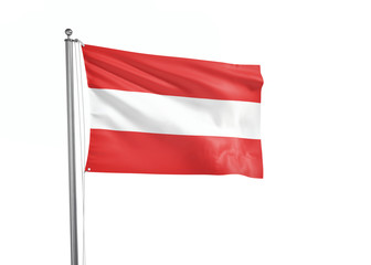 Fototapeta na wymiar Austria flag waving isolated on white 3D illustration