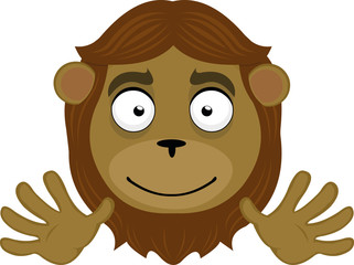 Vector illustration of a cute lion cartoon