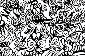 Black and white pattern on white background, abstract design