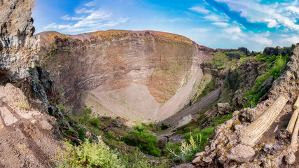 Extinct Vesuvius volcano vent, Italy