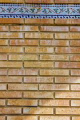 floral ornament on wall, background with decorative building decoration