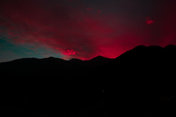 Atardecer rojizo