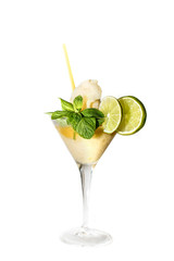 Cocktail on white background