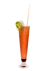 Cocktail on white background