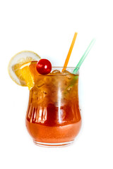 Cocktail on white background