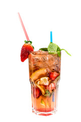 Cocktail on white background