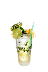 Cocktail on white background