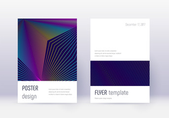 Minimalistic cover design template set. Rainbow ab