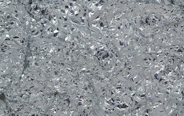 crumpled aluminum paper texture