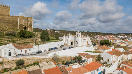Historic center of Mértola, castle and church, Alentejo, Portugal