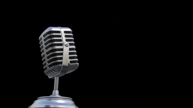 Retro Microphone Silver