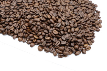 roasted coffee beans with background
