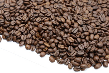 roasted coffee beans with background
