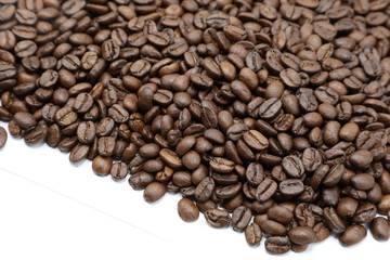 roasted coffee beans with background

