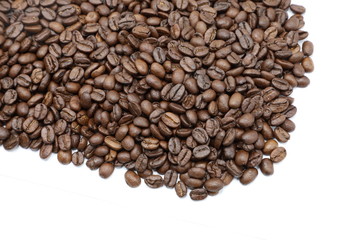 roasted coffee beans with background

