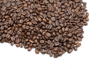 roasted coffee beans with background
