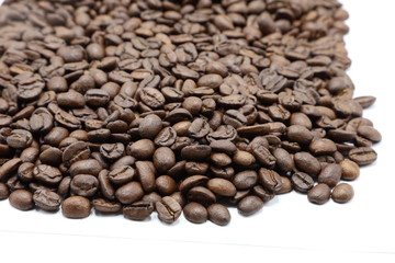 roasted coffee beans with background
