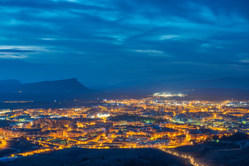 Vista aérea de la ciudad de Soria, España.