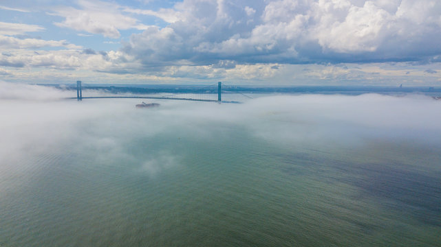 Clouds over Verrazano Narrows Bridge