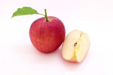 Red apples isolated on a white background