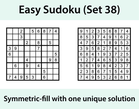 Fun Easy 10 Sudoku Puzzles with Answers