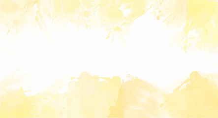 Yellow watercolor background for your design, watercolor background concept, vector.