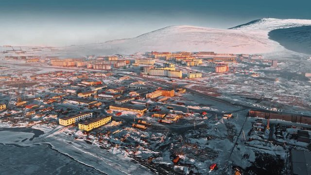City in the far north in the Arctic