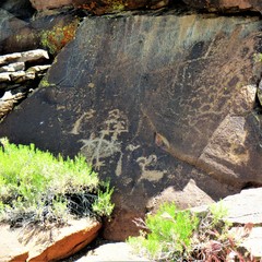 Petroglyphs seen in a canyon where native Indians once lived