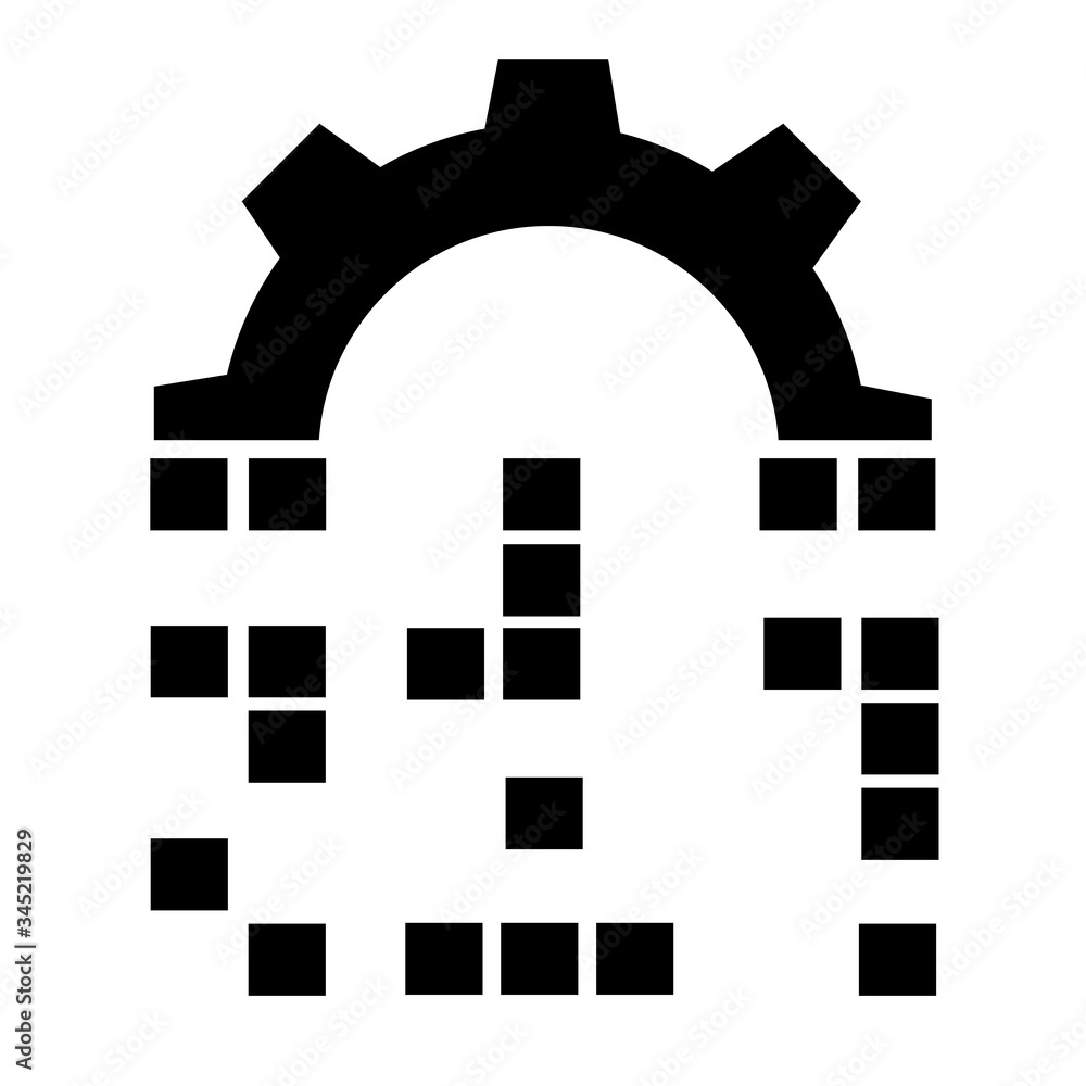 Aufkleber digital transformation icon on white background. flat style. data icon for your web site design, log