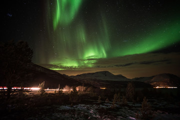 Luces del norte. Noruega, Tromso. Noche mágica.