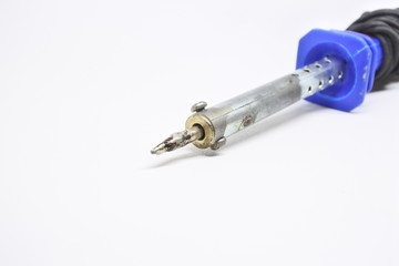 electric solder on white background
