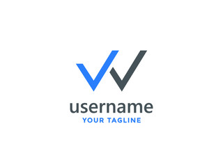 Luxury letter w logo design, abstract universal symbol for any related business