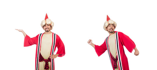 Wizard in costume isolated on the white