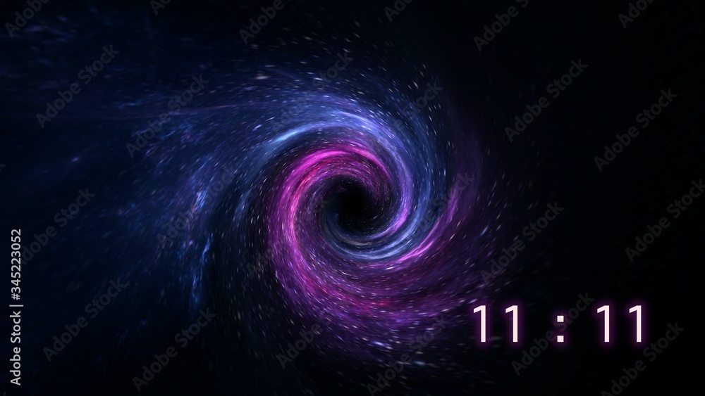 Canvas Prints inscription number 11: 11 on the galaxy background. numbers are the universal language offered by th