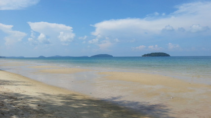 A morning at the beach of Sihanoukville of Cambodia