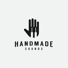 logo piano hand / piano vector