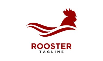 vector illustration of a  rooster