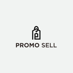 p logo sell / sell vector