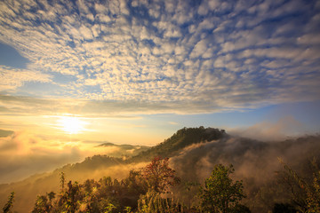 sunrise in the mountains