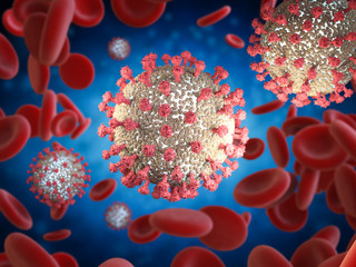 coronavirus cell or covid-19 cell disease