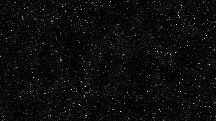 Falling Snow Night Sky Texture On Black Background.