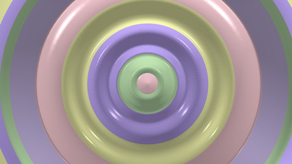 Circle spin 3d candy concept rendering minimal modern style. Illustration background of modern mock up futuristic design.