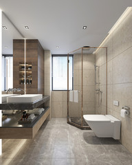 3D rendering of a Bathroom interior