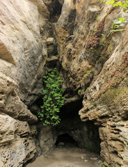 Very beautiful cave in the mountain.