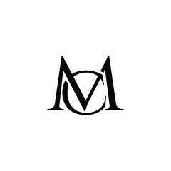 mc letter original monogram logo design