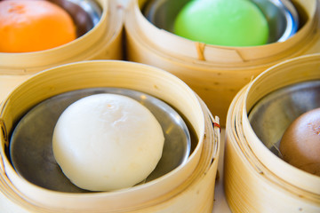 Steamed Bun or salapao in thailand or dimsum