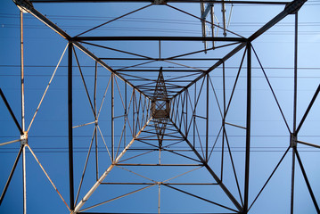 Fototapeta premium Electric power lines