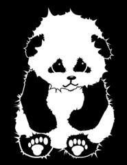 Baby panda bear vector illustration