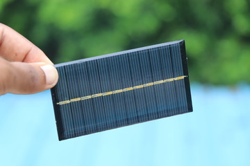 Solar panel made of silicon used to convert solar energy into electrical energy